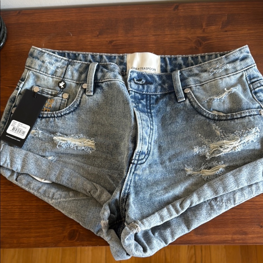 One Teaspoon Bandits LowWaist Denim Shorts